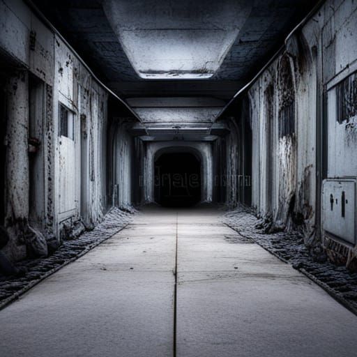 Abandoned Zombie Tunnels: Dramatic Digital Painting