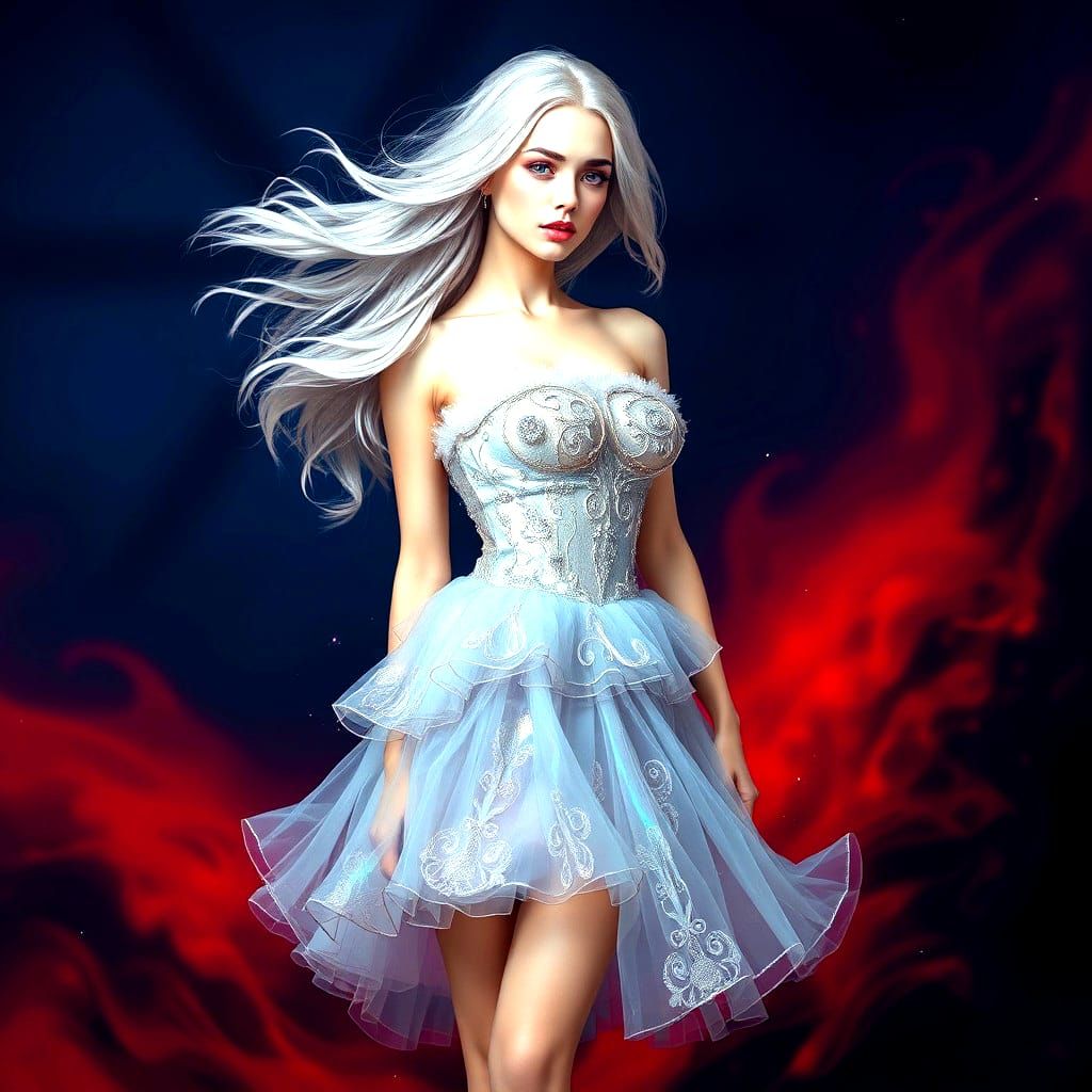 Futuristic Woman in Detailed Matte Painting