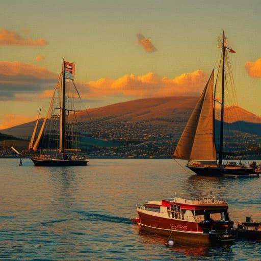 Sydney Harbour Bridge in Metallic Abstract Style