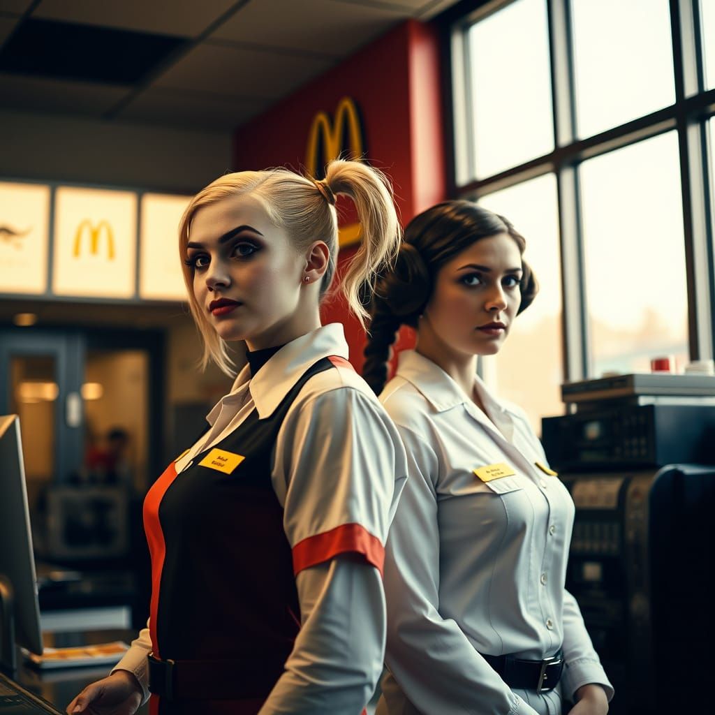 Cinematic McDonald's Scene with Harley Quinn and Princess Le...