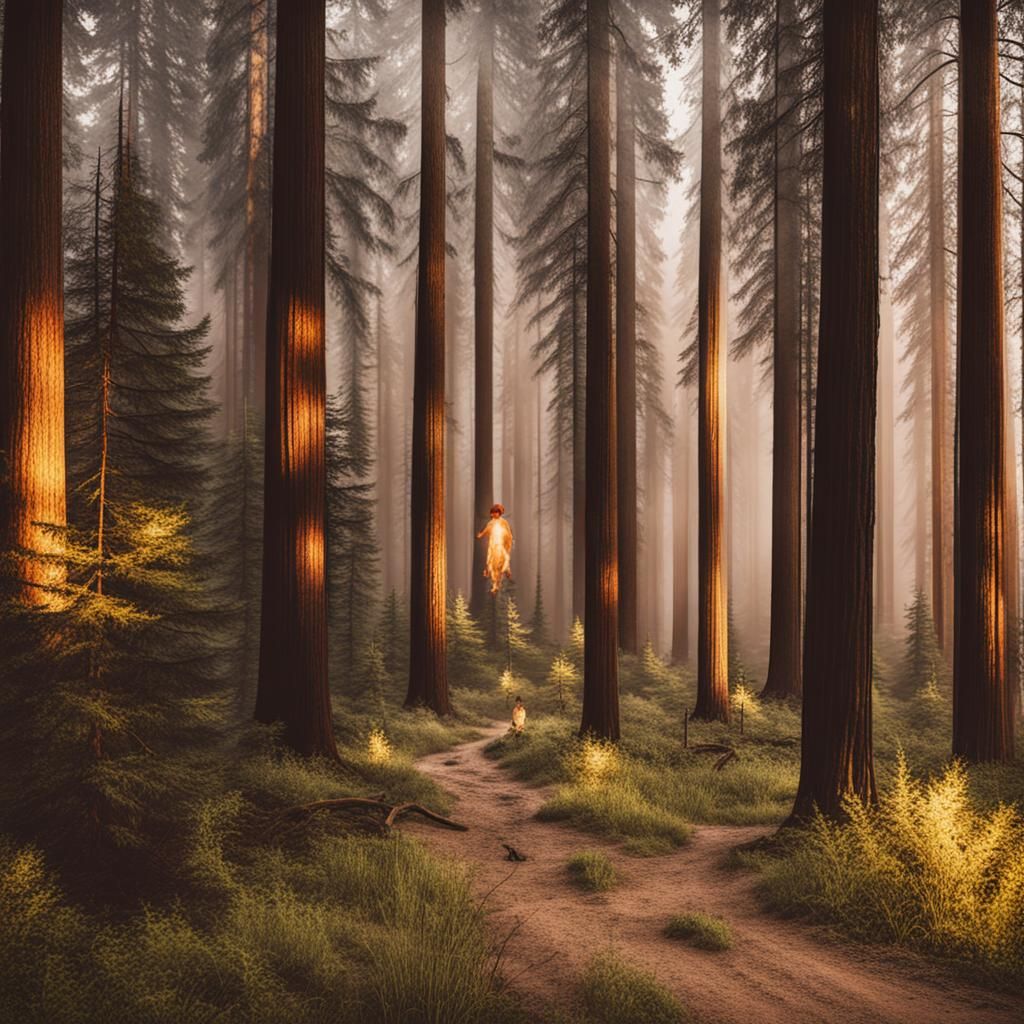 Stylized Fire Sprite Illustration