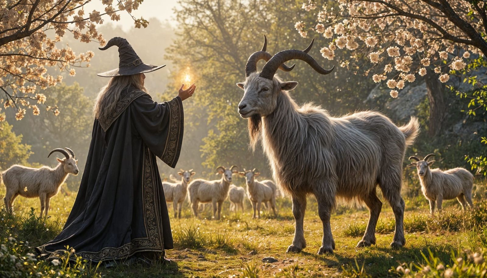 Wizard Fuses Goats with Magic Spell