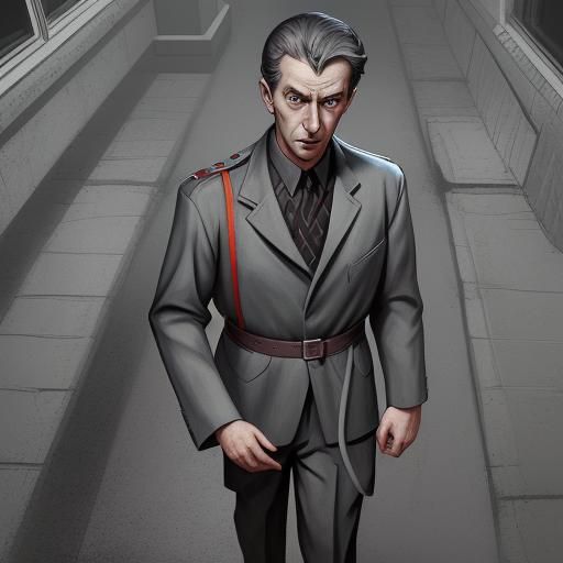 British Noir Scene in Anime Style