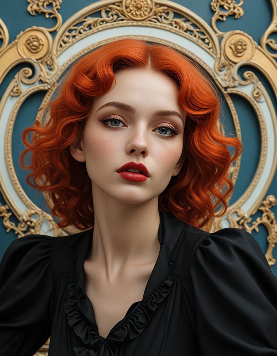 Ethereal Gothic Goddess in Avant-Garde Pop Art