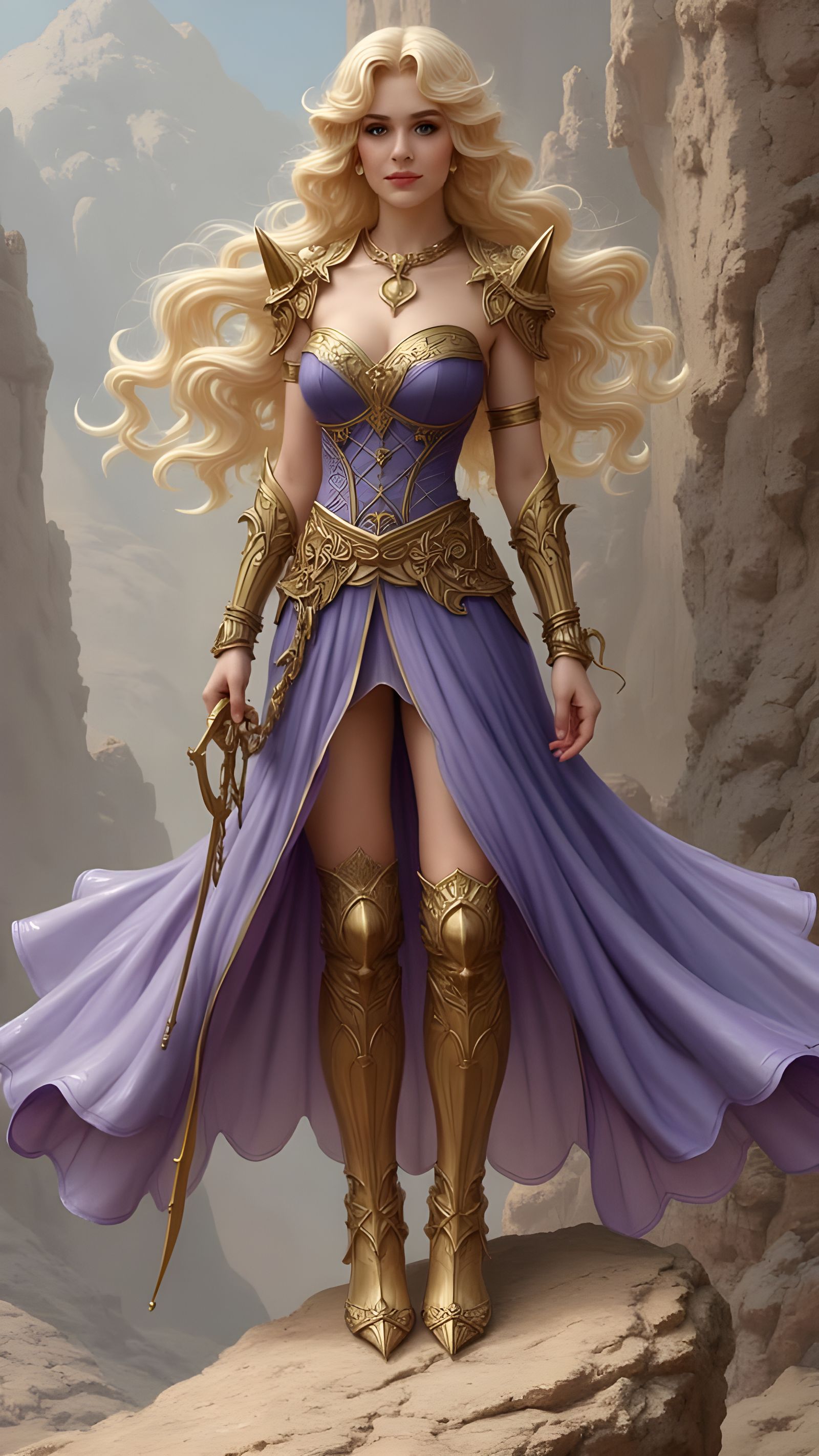 Ethereal Princess in Final Fantasy Art Style