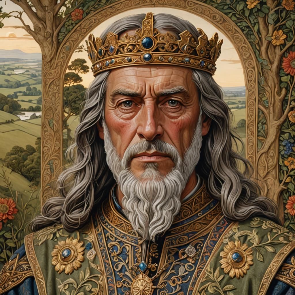 King Eadbald Æthelberhtson Portrait in Anglo-Saxon Realism