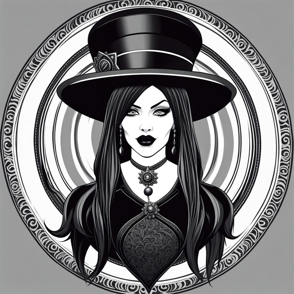 AI Generated Image of a Goth Woman