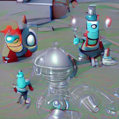 Bender from Futurama in 3D