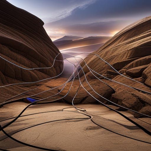 Cubist Multiple Cause Diagram in Geometric Fauvism Style