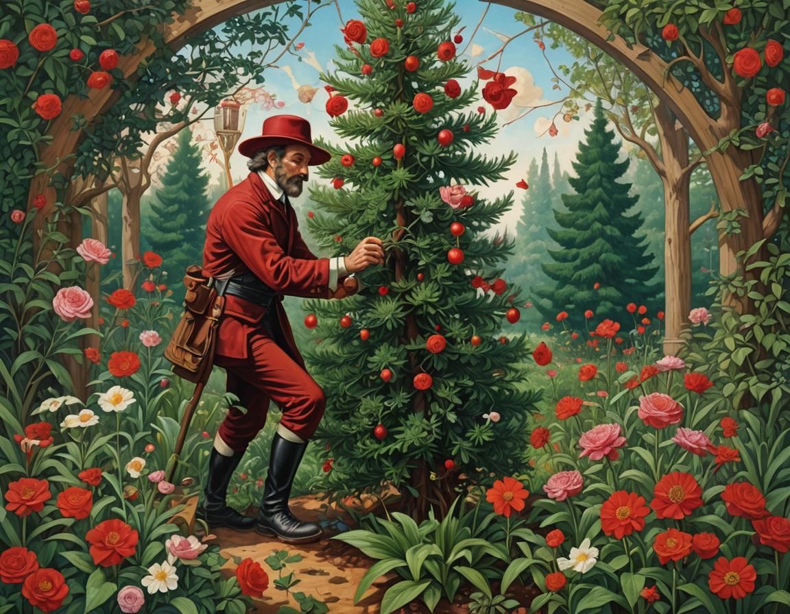 Surreal Gardener and Prism Ship Dreamscape