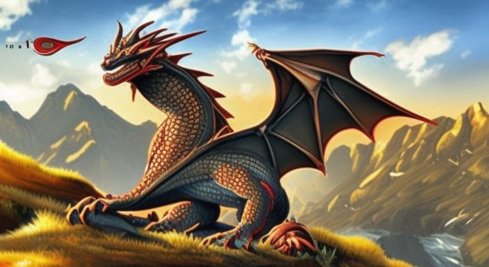 Epic Dragon Flight Over Misty Mountains