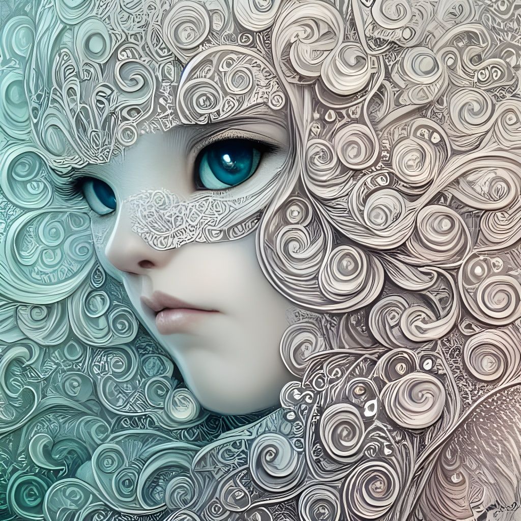 Magical Pearlescent Filigree in Hyperdetailed Style