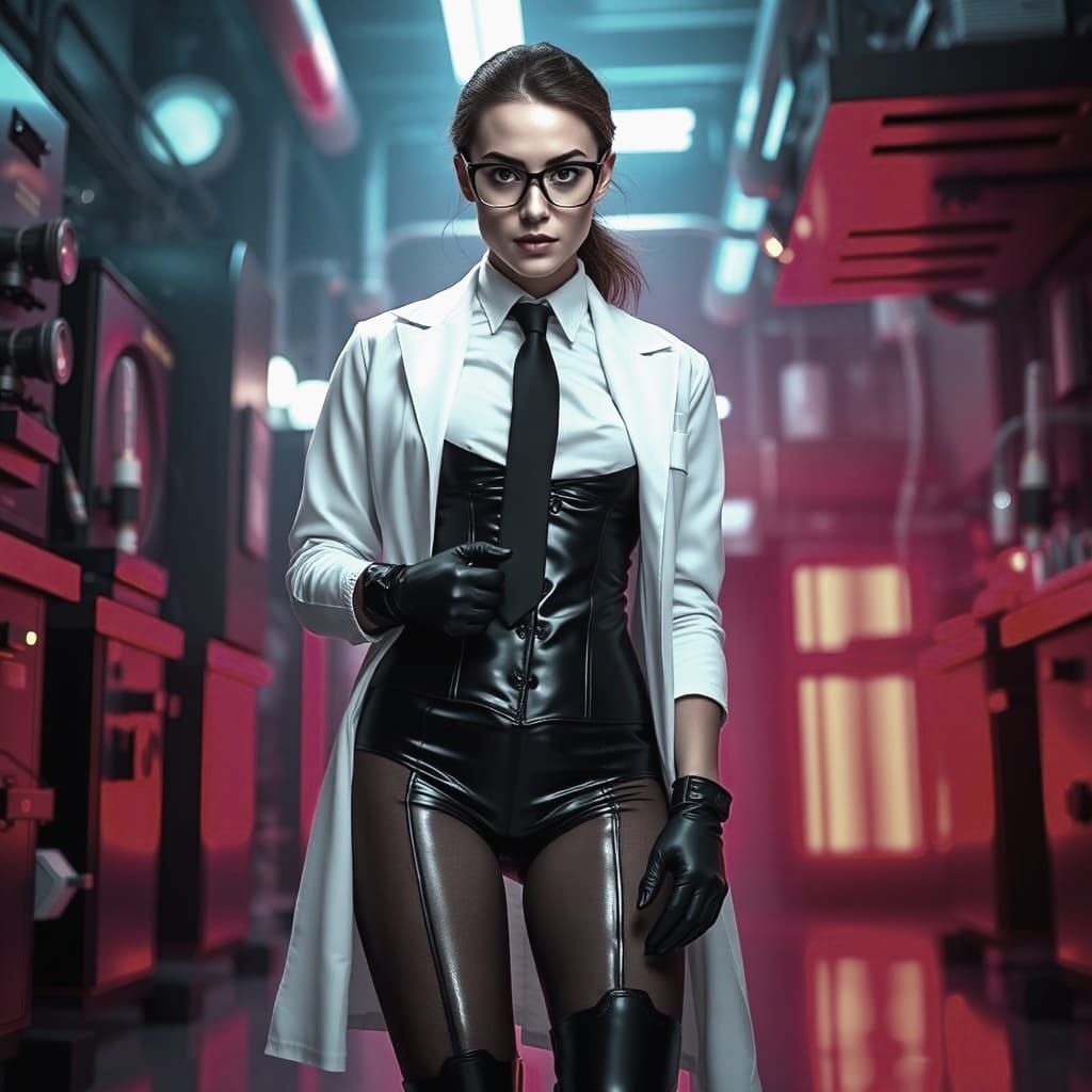 Dominant Scientist in Laboratory: Fantasy Concept Art