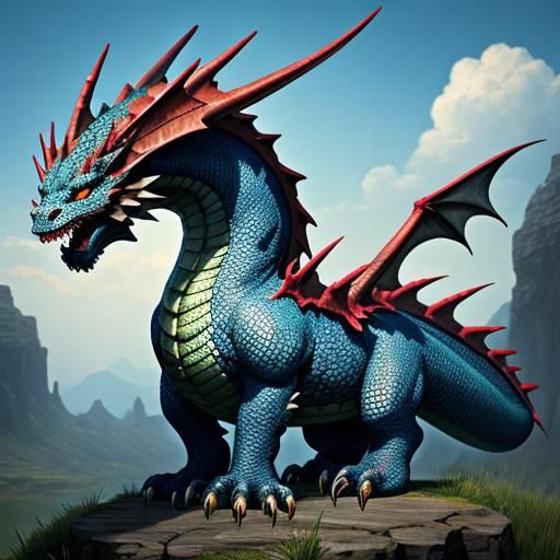 Majestic Dragon Generated by AI