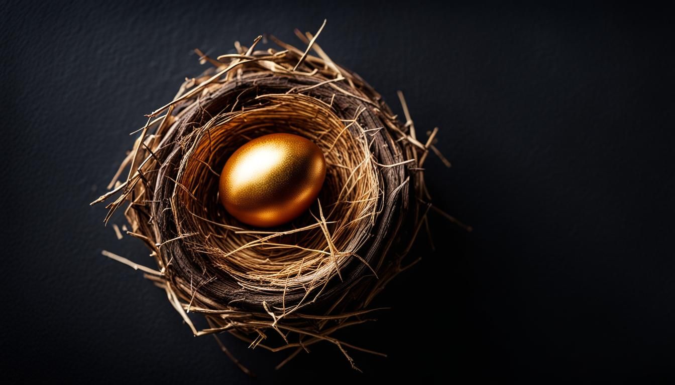 Golden Egg in Nest: Professional Photography