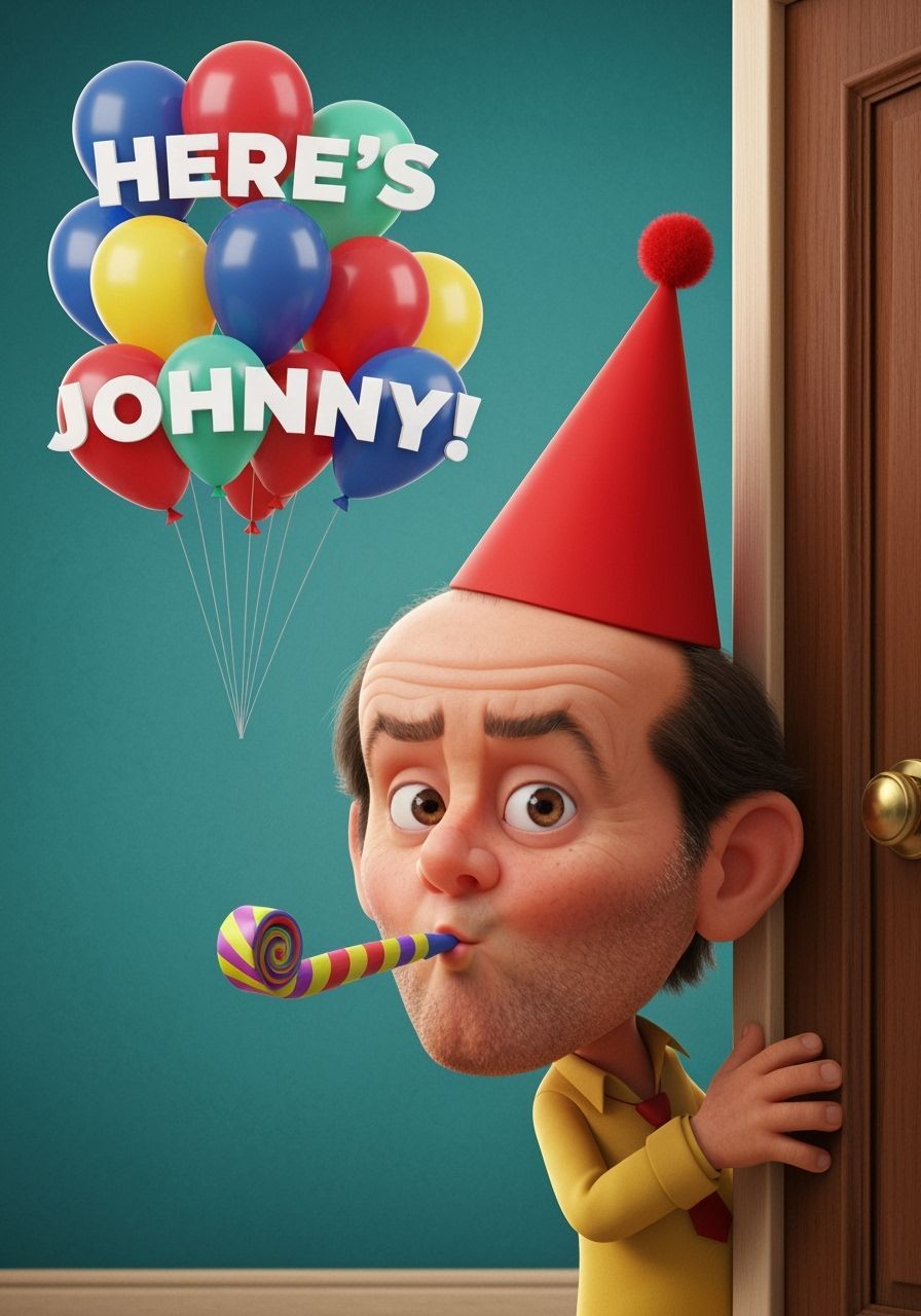 Pixar-Style Jack Nicholson at a Party