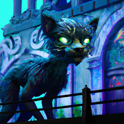 Creepy Cat: Detailed Matte Painting