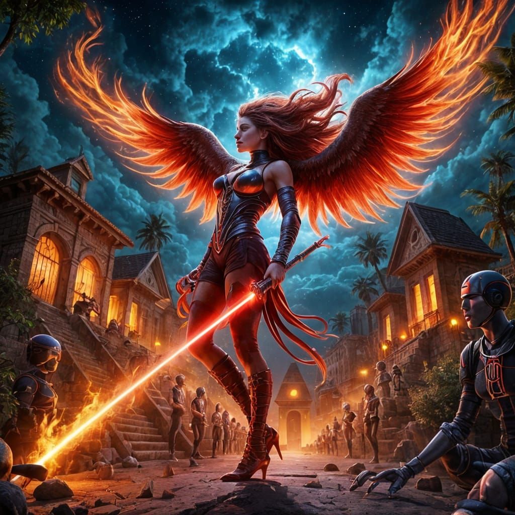 Cyber Goth Angeless Soars Above Mesoamerican Ruins