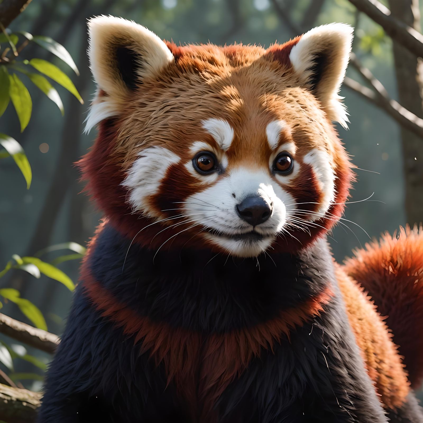 Red Panda in Detailed 3D Anime Art