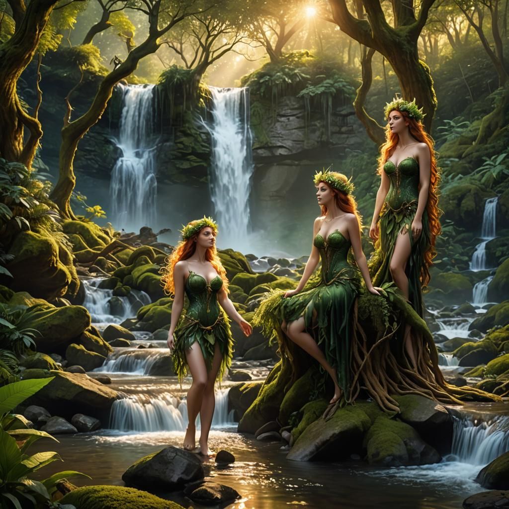 Dryads and Sirens Awakening in Paradise Forest