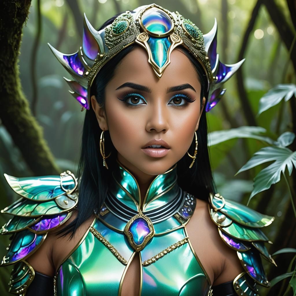 Luminescent Jungle Warrior in Opalescent Armor