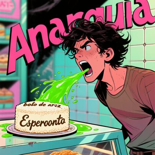Defiant Youth Shouts Anarchy in Retro Pastel Bakery