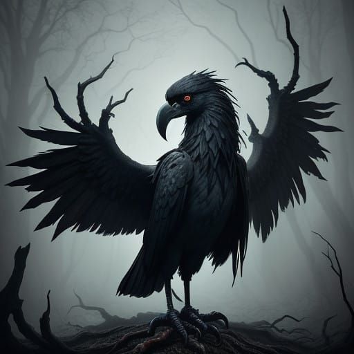 Biomechanical Crow Monster of Dark Mysticism