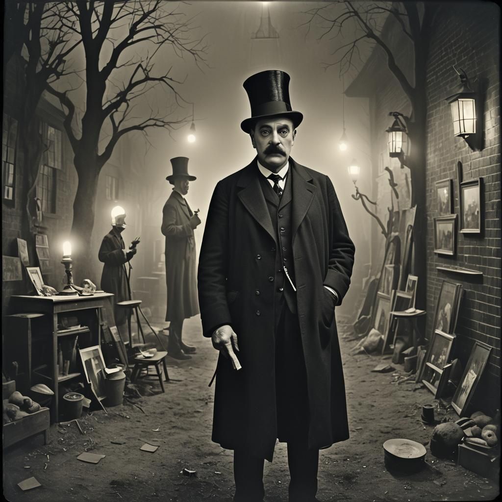 Film Noir Detective Portrait in High Contrast