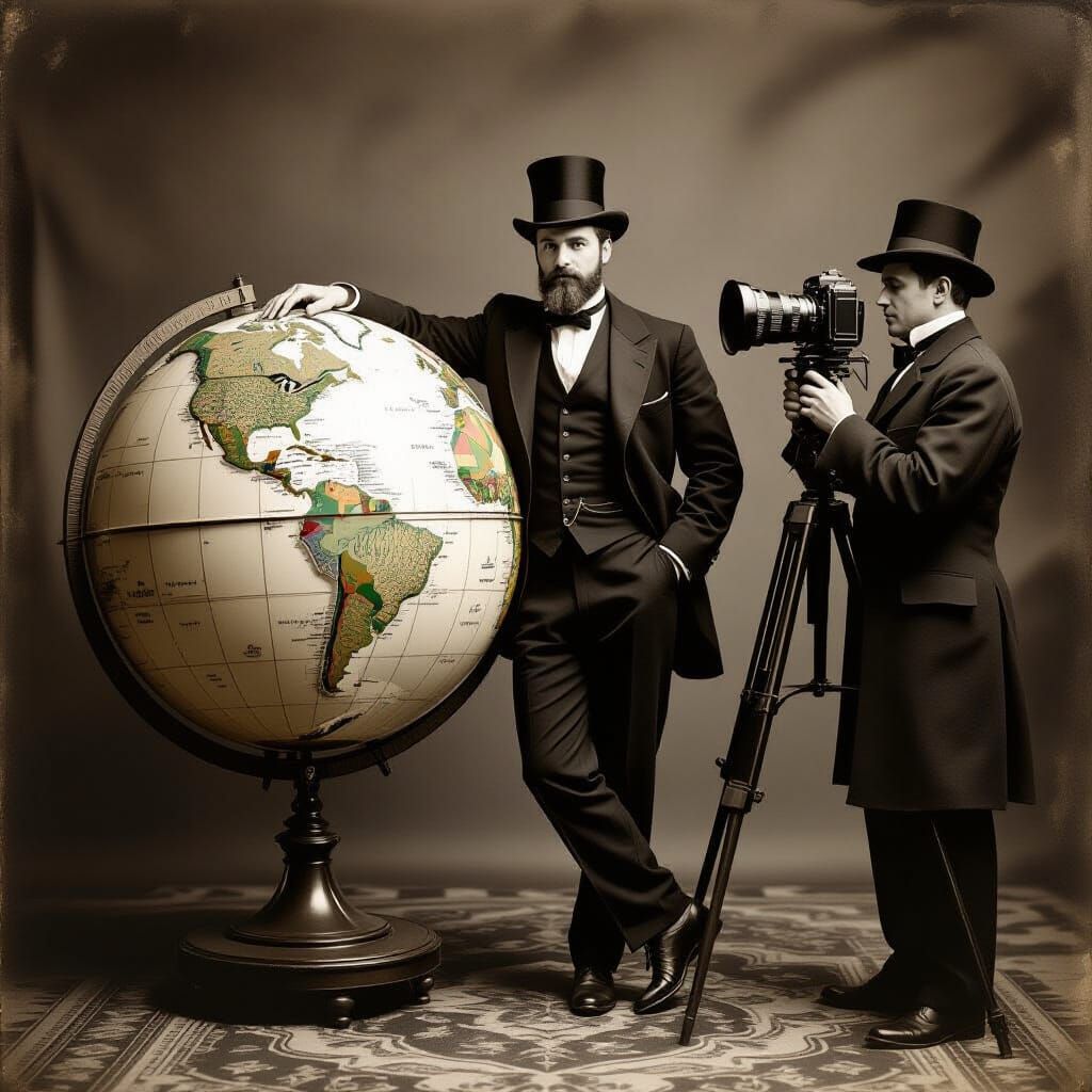 Vintage Sepia Photograph of a Dapper Gentleman