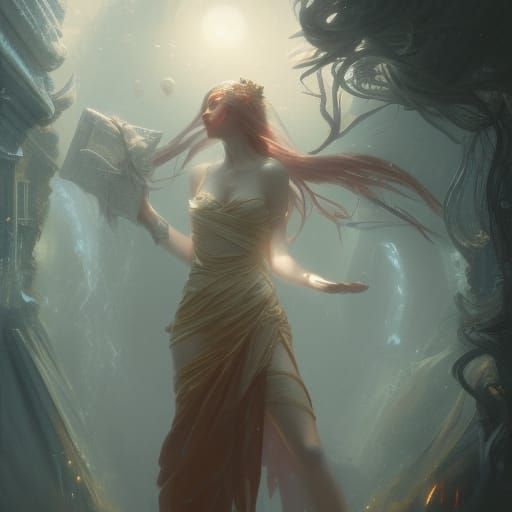 Aria: Goddess of Love in Dark Fantasy Style