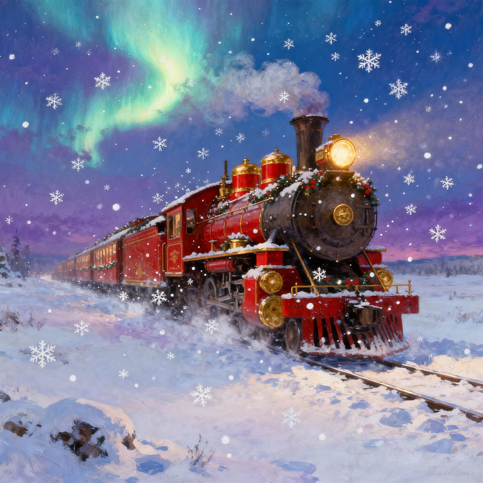 Festive Steam Train Journey to North Pole