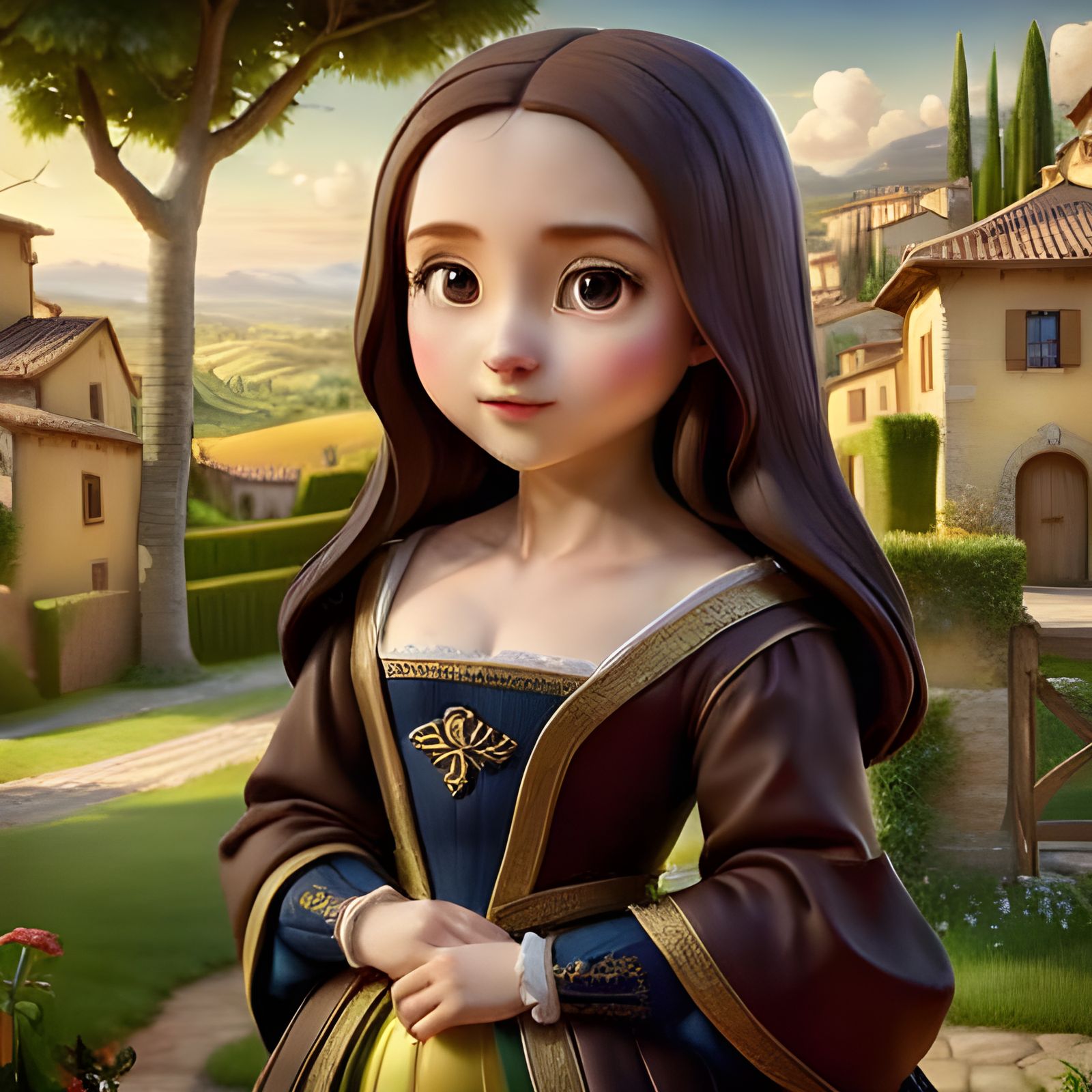 The real Mona Lisa,  chibified