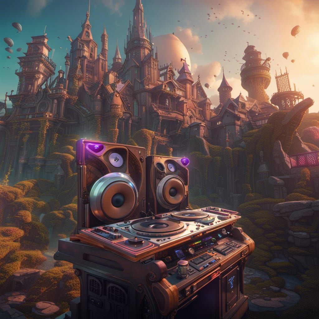 DJ Mixing Tracks: Detailed Matte Painting