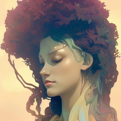 Mystical Tree Portrait in Detailed Concept Art