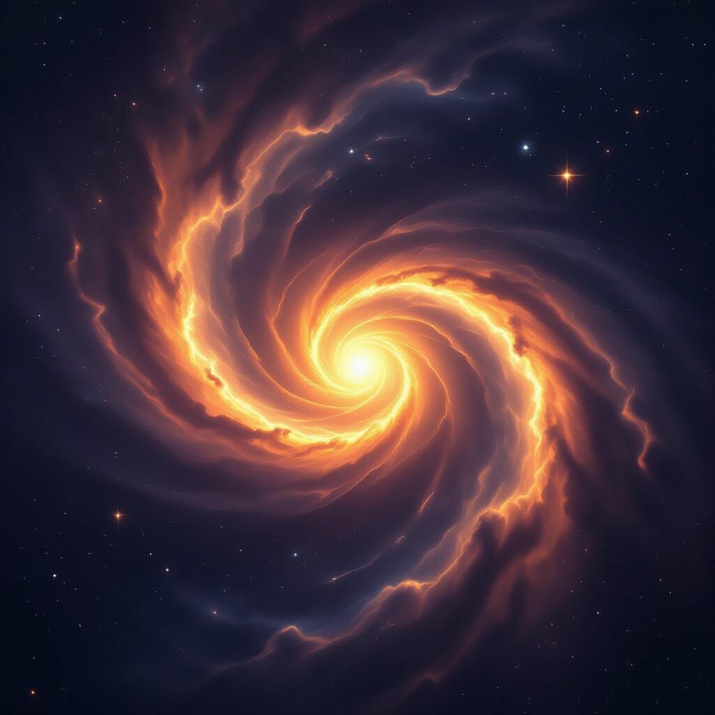 Sun Engulfed by Wormhole Vortex in Starry Galaxy