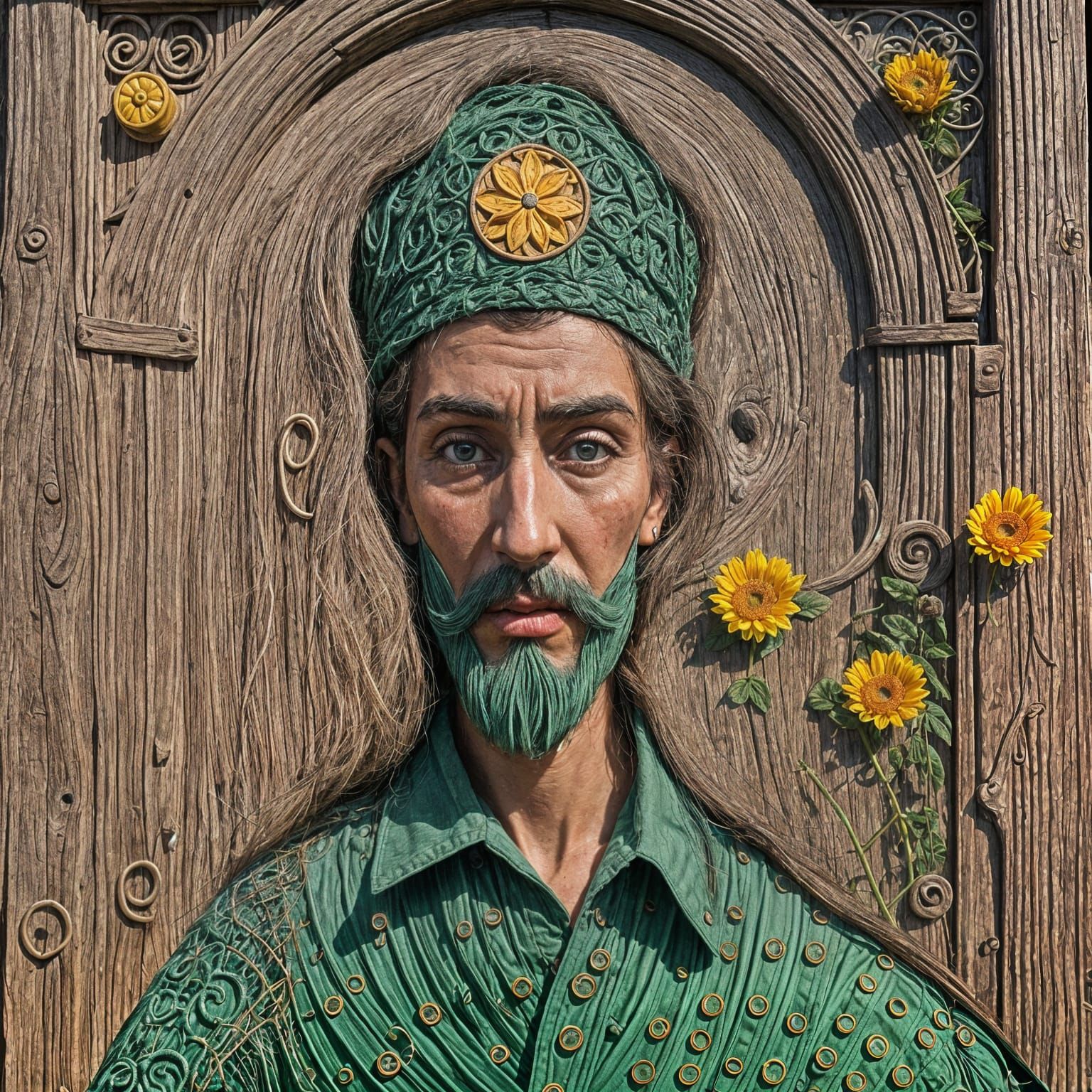 Rustic Landscape with Vintage Machinery