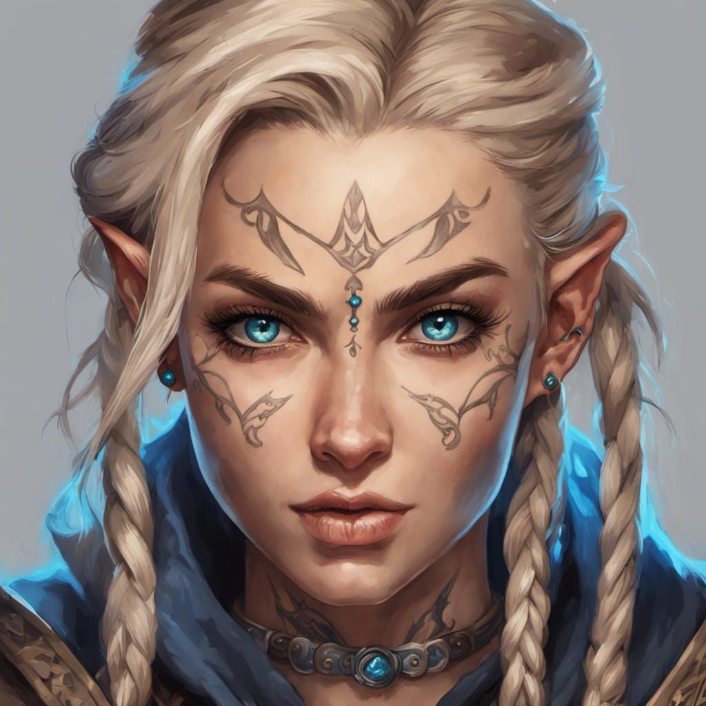 Fantasy Portrait of a Female Rogue with Braids