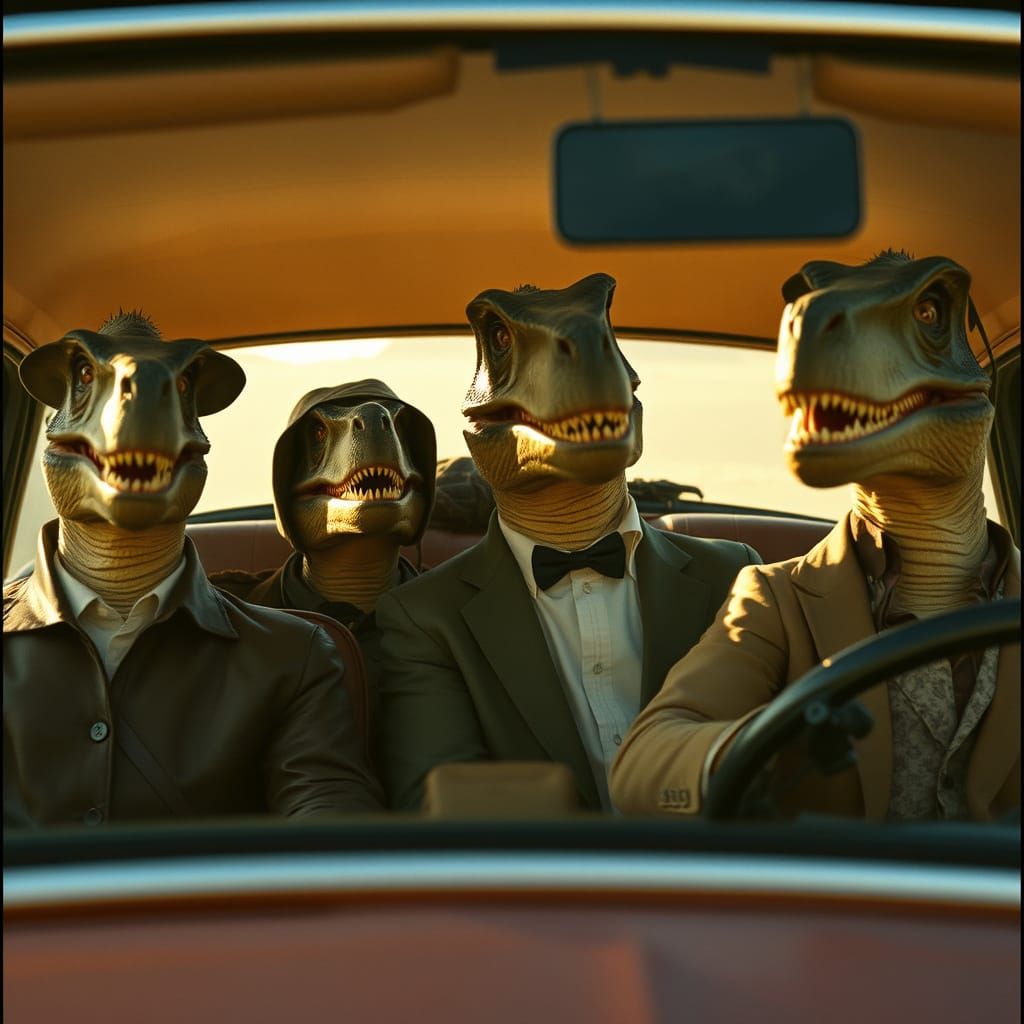 Dinosaurs Embark on a Classic Road Trip
