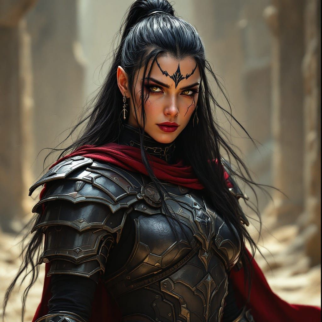 Warrior Woman in Klingon Armor