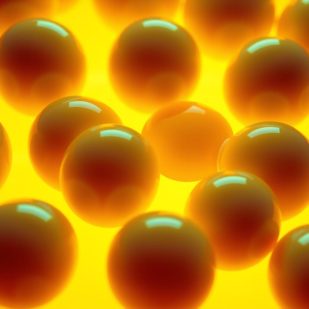 Op Art: Pulsing Egg Yolks in Neon Geometric Pattern