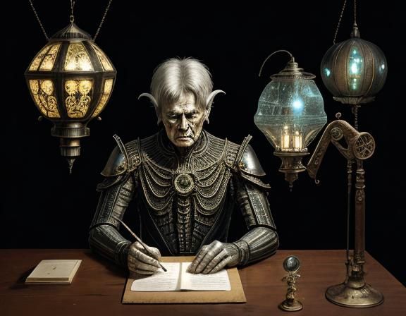 Steampunk Insect Specimen Board with Copper Filigree