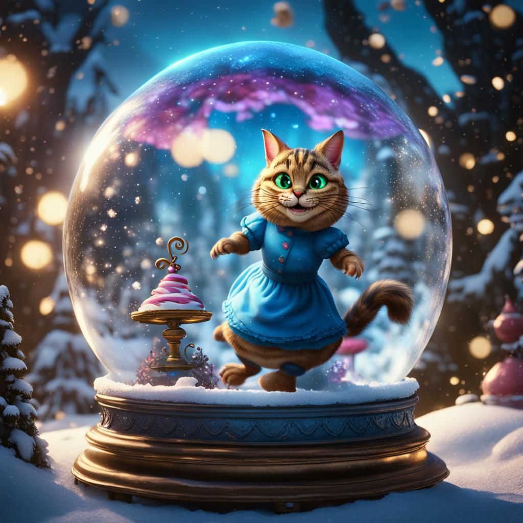 Alice in Wonderland Snowglobe: Fantasy Concept Art