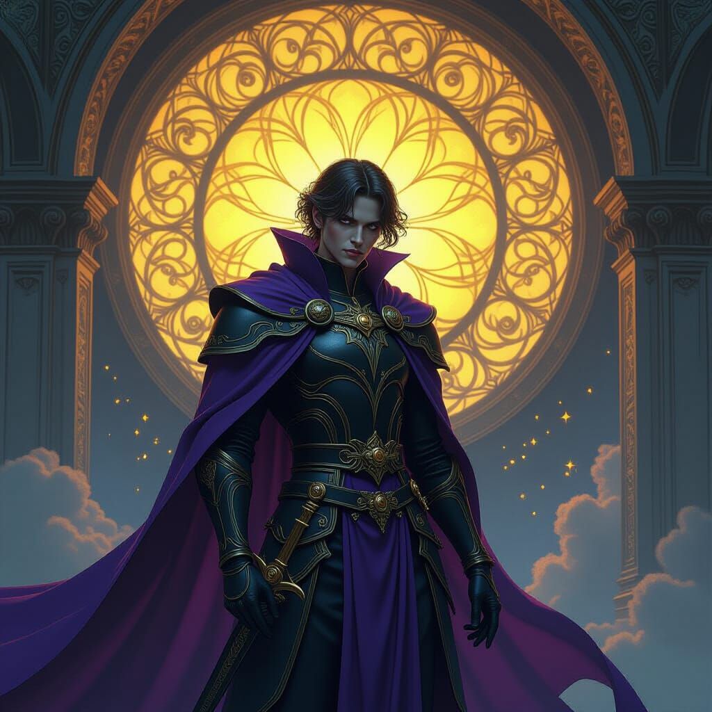 Dark Fantasy Concept Art in Art Nouveau Style