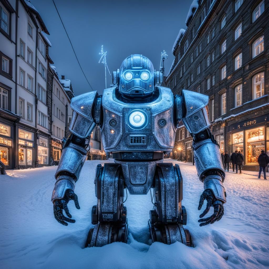 Roboter im Schnee
