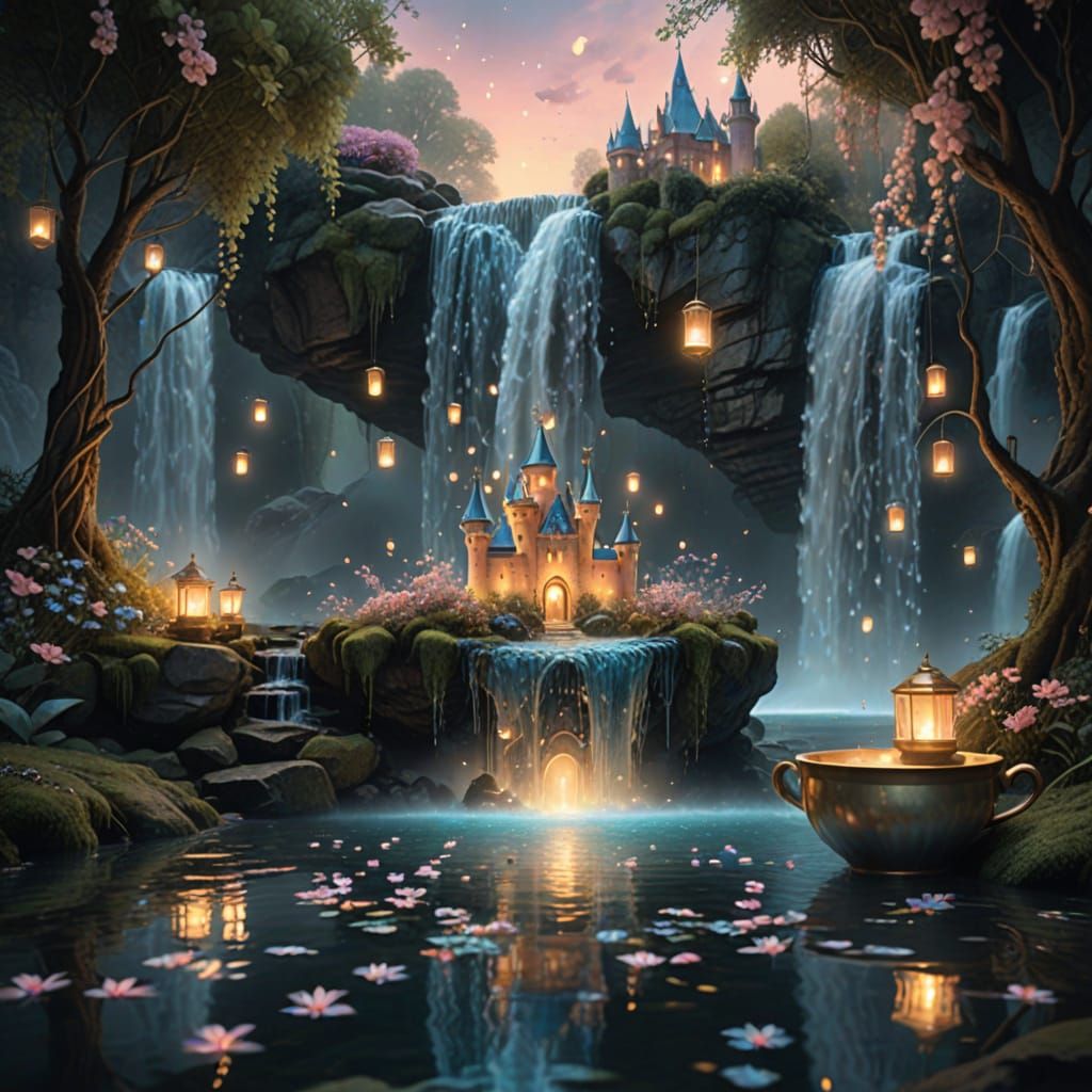 Fantasy Castle Emerges from Broken Glass