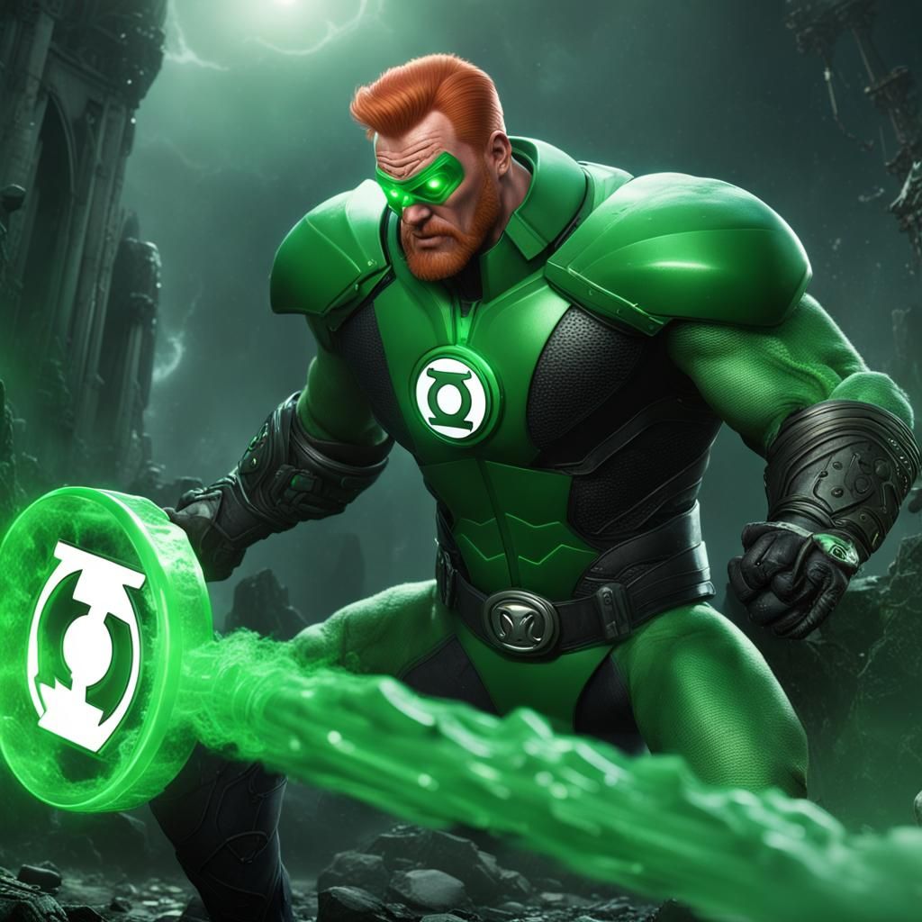 Guy Gardner Forges Sledgehammer with Green Lantern Ring