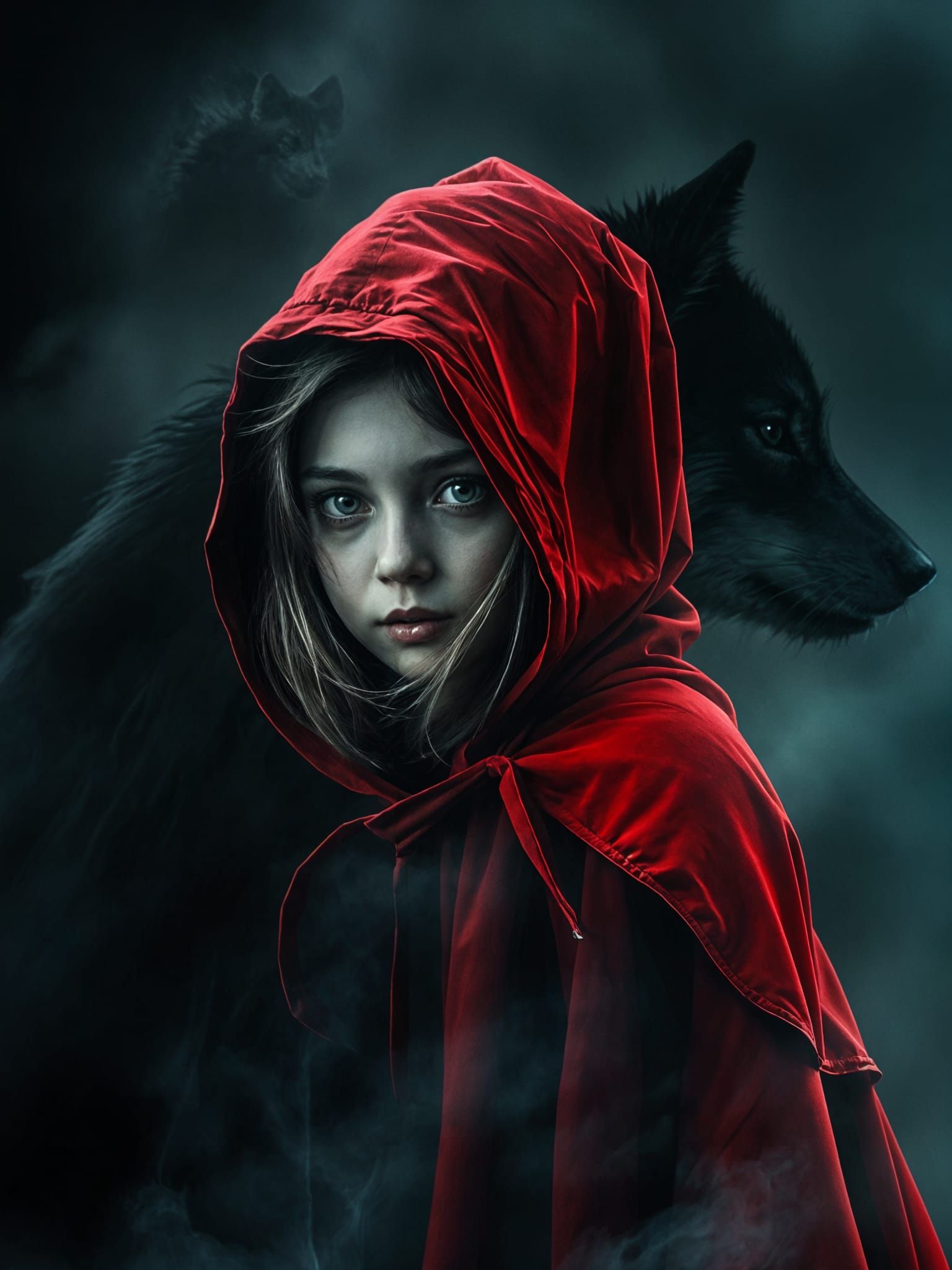 Mysterious Fear Revealed in Double Exposure Art