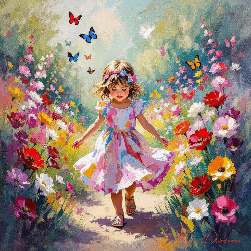 A vibrant little child is playing.....