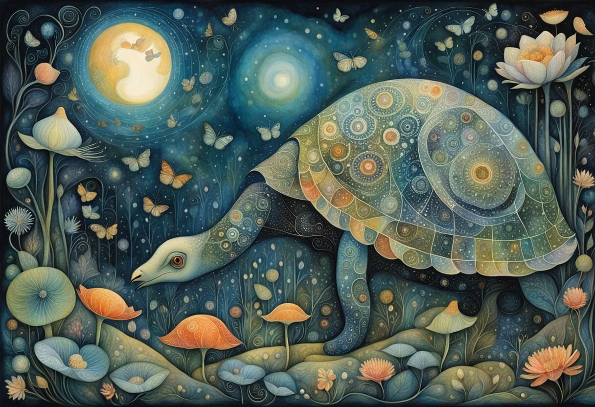 Intricate Home in Surreal Expressionist Style