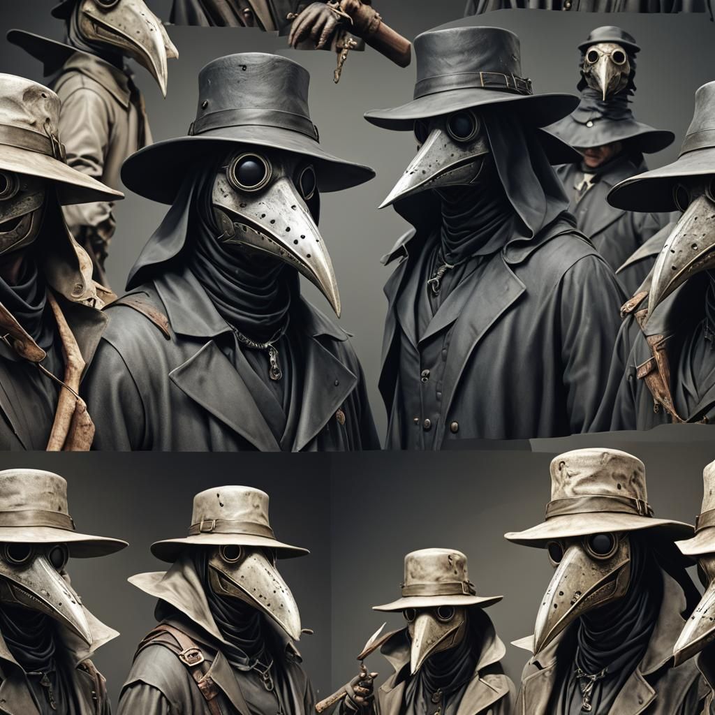 Hyper-Realistic 3D Plague Doctor Rendering